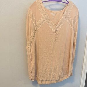Torrid Super Soft Knit Top with Lace Detail